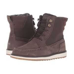Sperry Top-sider Boys' Dockyard Brown Nubuck‎ & Canvas Moc Toe Boots US 6M
